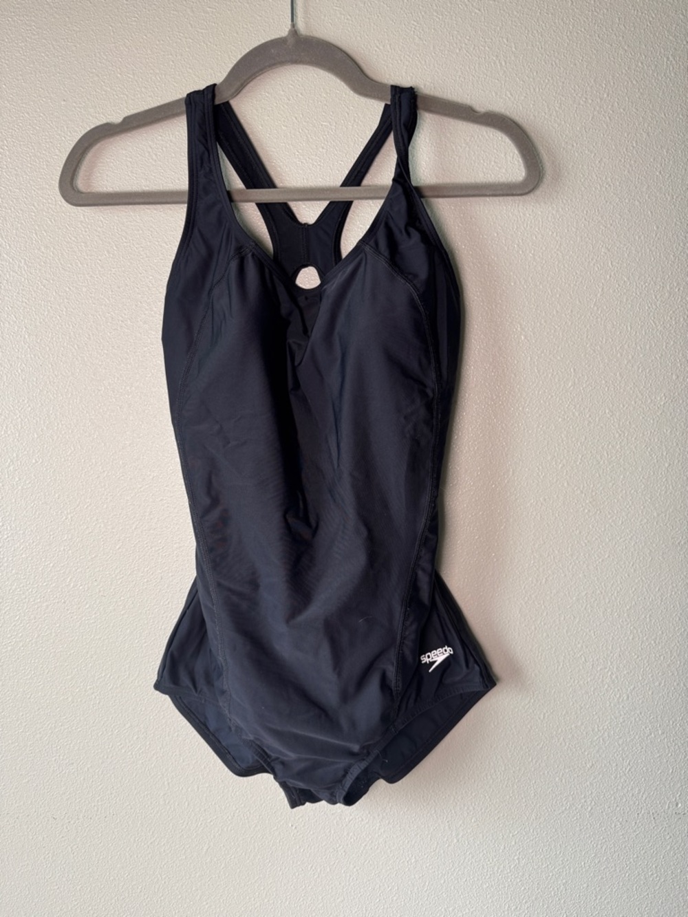 Speedo Womens Black PowerFLEX Ultraback One Piece Swimsuit Size 8